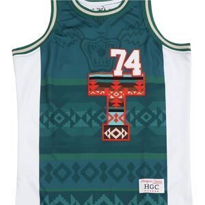 Headgear Classics TISA Tribal Basketball Jersey In Green Size 2XL NWT MSRP $110